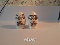 Spode Woodland 3 Pheasant Salt/Pepper Shakers, Rare