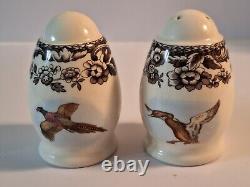 Spode Woodland 3 Pheasant Salt/Pepper Shakers, Rare