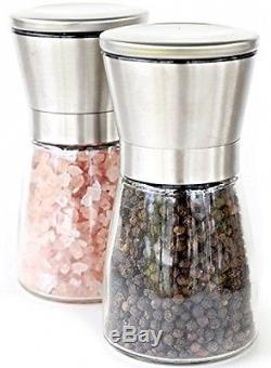 Stainless Steel Salt And Pepper Grinder Set Manual Salt Mill and Pepper Pair