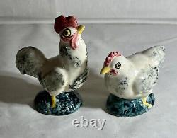 Stangl Rooster & Hen Salt And Pepper Shakers Rare