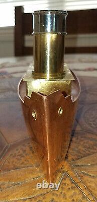 Steamship Salt and Pepper Shakers Hammered Copper Brass Nautical Ocean Liner