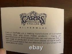 Sterling Carrs Of Sheffield Silver Salt & Pepper Pots In Original Case