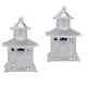 Sterling Silver Pagoda Salt and Pepper Shakers