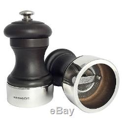 Sterling Silver and Wood Salt and Pepper Mill with Peugeot Mechanism