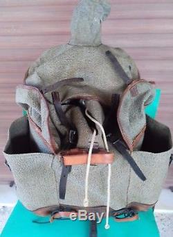 Swiss Army Backpack / Rucksack Salt & Pepper. Canvas & Leather