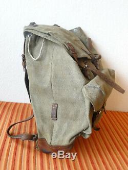 Swiss Army Military Backpack Rucksack 1953 CH Canvas Salt & Pepper Switzerland