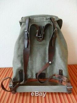 Swiss Army Military Backpack Rucksack 1957 CH Canvas Salt & Pepper 57
