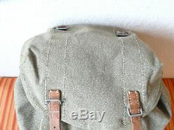 Swiss Army Military Backpack Rucksack 1957 CH Canvas Salt & Pepper Switzerland