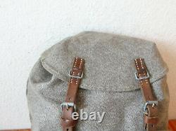 Swiss Army Military Backpack with straps Rucksack Canvas Salt & Pepper 1956