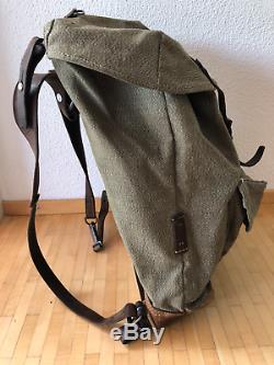 Swiss Army Rucksack Backpack, salt + pepper, canvas made in 1952