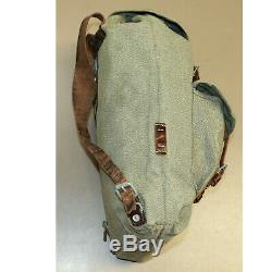 Swiss Vintage 1958-Schneide Salt/Pepper Leather/Canvas Youth Rucksack Backpack