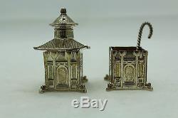 THISTLE & BEE SILVER PAGODA SALT AND PEPPER