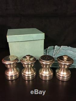 Tiffany & Co. Sterling Silver 2 Set Of Salt And Pepper Grinder Orig. Bags & Box