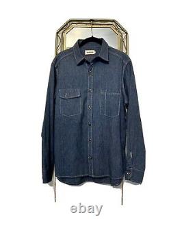 Taylor Stitch Men's Utility Shirt Salt & Pepper Chambray Size 40 Made in USA