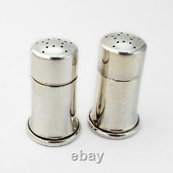 Tiffany Modernist Salt Pepper Shakers Set Cylinder Form Sterling Silver
