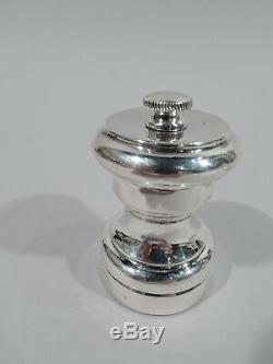 Tiffany Salt & Pepper Modern Shaker Grinder Mill American Sterling Silver
