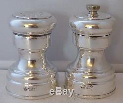 Tiffany Solid Italian 925 Silver Cruet Set Salt and Pepper Shaker Grinders Mills