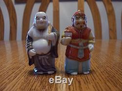 Toshikane Japanese Porcelain Chinese Asian God Figurines Salt And Pepper Shakers