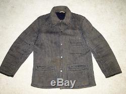 True Vintage Browns Beach Cloth Salt & Pepper Work Wear Jacket size, M