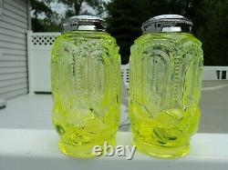 U. S. Glass Wright Moon And Star Vaseline Salt And Pepper