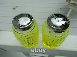 U. S. Glass Wright Moon And Star Vaseline Salt And Pepper