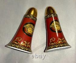 VERSACE BY ROSENTHAL MEDUSA RED SALT & PEPPER SHAKER NEW no box