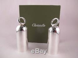 VERTIGO by CHRISTOFLE Silverplate Salt and Pepper Shakers Original Box EXCELLENT