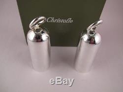 VERTIGO by CHRISTOFLE Silverplate Salt and Pepper Shakers Original Box EXCELLENT