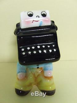 VHTF/Vintage PY Anthropomorphic Typewriter Boys Salt & Pepper Shakers (Japan)