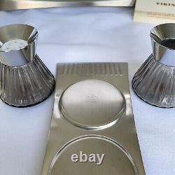 VIKING Tray / Matching Salt & Pepper Shakers, Mid Century Stainless Steele