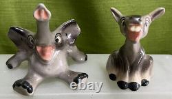 VINTAGE Ceramic Arts Studio Donkey Democrat Elephant Republican Salt & Pepper