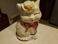 VINTAGE Shawnee Puss N Boots Cat Cookie Jar and Salt and Pepper Shakers