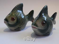 Vintage Wembley Ware Fish Salt And Pepper Shakers