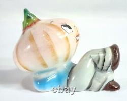 VTG 1950's Japan Anthropomorphic Onion Head Salt & Pepper Shakers + CORKS LABELS