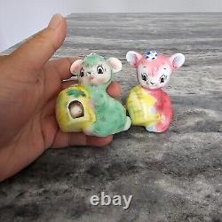 VTG AnthropomorphicTeddy Bears Beehives Salt and Pepper Shaker Set Ceramic Japan