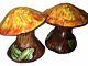 VTG Mushroom Ceramic Salt Pepper Shakers Trippy Psychedelic Magic Merry 60s 70s