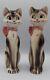VTG Napco Kitsch Tall Kitty Cats Salt and Pepper Japan 1k5017 Pink Bow