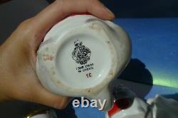 VTG Pottery Russia Gardner Verbilky CATS Figural Salt Pepper Shaker Bottle Tray
