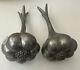 Vagabond House Farmer's Market Pewter Garlic Salt and Pepper Shaker Set