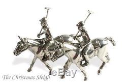Vagabond House Pewter Equestrian Polo Players Salt and Pepper Shaker Set