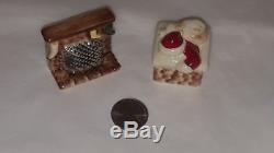 Very Rare ARCADIA Santa in Chimney and Christmas Fireplace Salt Pepper Shakers