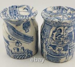 Very Rare, Burleigh Ware Salt And Pepper Shaker Pots