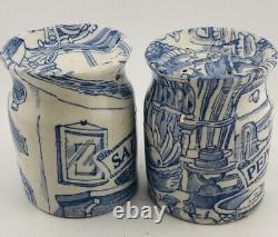 Very Rare, Burleigh Ware Salt And Pepper Shaker Pots