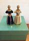 Very Rare Set Of J Tostrup Sterling Silver And Enamel Figural Salt And Pepper
