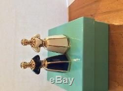 Very Rare Set Of J Tostrup Sterling Silver And Enamel Figural Salt And Pepper