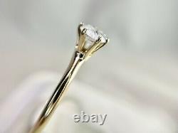 Vintage 10k Yellow Gold Natural Rustic Salt Pepper Round Diamond Engagement Ring