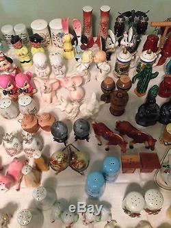 Vintage 175 Salt And Pepper Shaker Collection Lot Worldwide 1940s And On