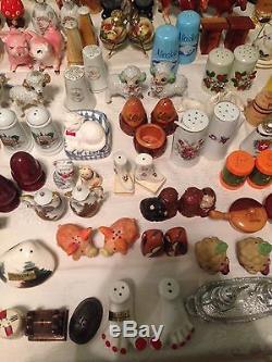 Vintage 175 Salt And Pepper Shaker Collection Lot Worldwide 1940s And On