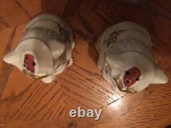 Vintage 1940s Shawnee Pottery Puss N Boots Salt And Pepper Shakers Hand Painted