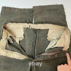 Vintage 1950s Work Pants Original Repairs 31 x 30 Salt And Pepper